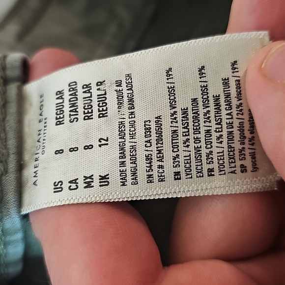 American Eagle Super Stretch Green Size 8 Super High Rise Jeggings - Picture 7 of 7